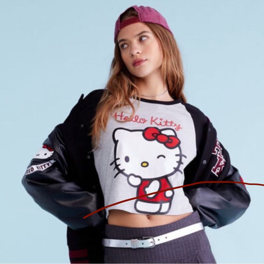 Aeropostale Hello Kitty Graphic Crop Top